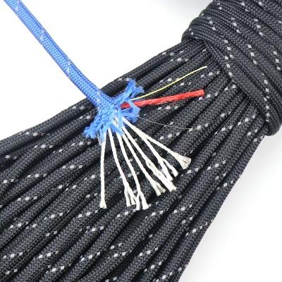 China Outdoor Camping Increasing BEIZE Displacement 550 4mm Military 10 Core Parachute Rope Multifunctional Reflective Outdoor Tent Fire Rope Fixed Rope for sale