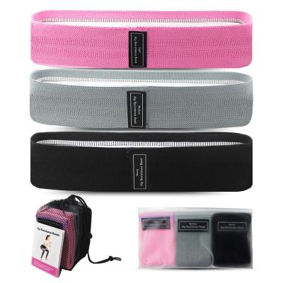 China BEIZE 3pcs Home Exercise Bands Set Sports Fitness Bands Resistance Loops Hip Workout Wide Bands for sale