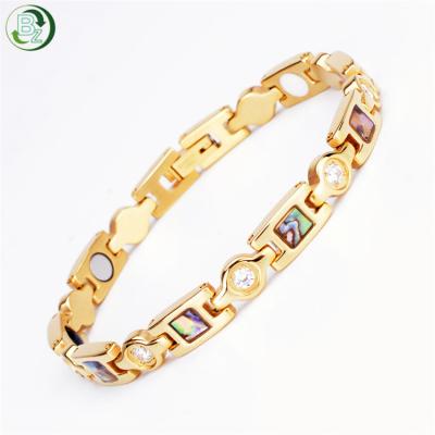 China 90 Degree Stainless Steel Energy Charms Mens Gold Plated Bracelets And Jewelry For Fashion Young Lady for sale