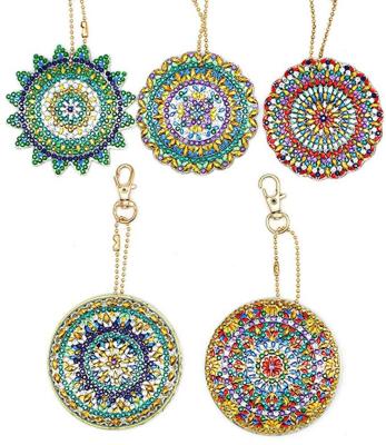 China CLASSIC Mandala Diamond painting Keychains Kits  5D Mosaic Making full Drill Diamond painting for bag decoration for sale