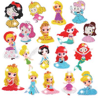 China CLASSIC 5D DIY Princess  Diamond Painting Sticker for kids painting by number for kids and adult OEM accept for sale