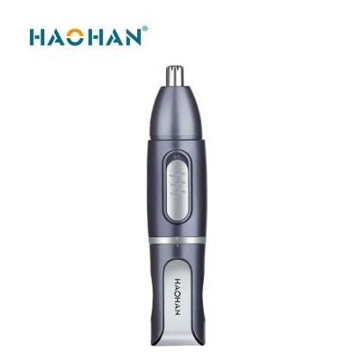 China HAOHAN Clean Easy 2 In 1 Electric Nose Trimmer Rechargeable Men Regargeable Nose Hair Remover Repeat Buyers for sale