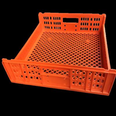 China Mesh Mesh Vented Food Grade Plastic Food Crates For Meat Fruits And Vegetables for sale