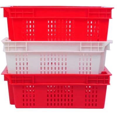 China Solid Box Plastic Container Turnover Box Used In Poultry And Meat Factory Plastic Crates for sale