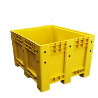 China 1000*1200*760 viable vented nesting boxes for shipping and storage fruit bin plastic pallet bin for sale