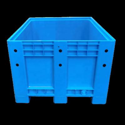 China Recyclable& Durable Bulk Plastic Pallet Container Storage Box Promotion Exhibition High Volume Crate For Industrial Agricultural Plastic Bin for sale