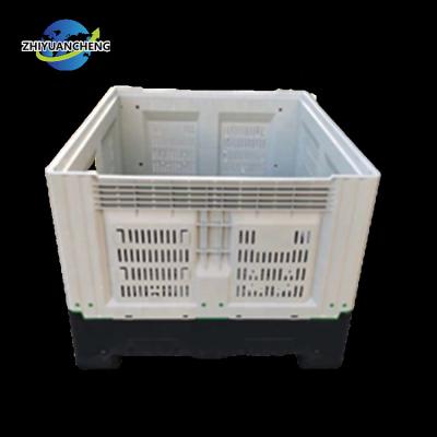 China Recyclable& SGS Durable Plastic Collapsible Bulk Containers Pallet Box Mega Heavy Duty Bins for sale