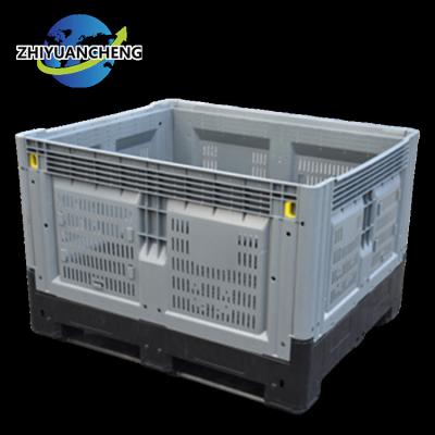 China Recyclable& Durable Wholesale Plastic Custom Packing Storage Bin Pallet Container Cage Shipping Box With Logo For Sale for sale