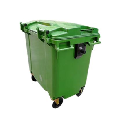 China Sustainable Park 100L/240L/360L/660L Trash Bin Plastic Public Trash Bin for sale