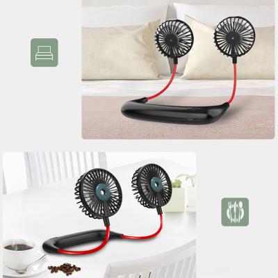 China 2020 Low Noise Mini/Bladeless/Portable Promotional Mini Neckband Portable Rechargeable Wireless Throw Fan for sale