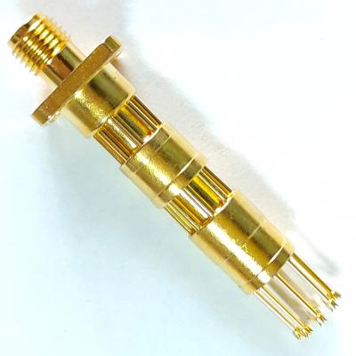 China Testing PCBA SMA Plum Blossom Probe 9 Pin Mobile Phone Test Head RF Connector for sale