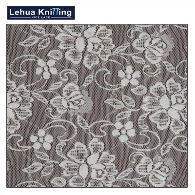 China White multi - petal large flower width 150cm lace fabric. for sale