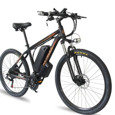 China Aluminum Alloy 26 Inch Ebike Soft-tail Mountain Bike Electric Front Shock Absorbers 48v 10/15/18/20AH 350w Lithium Battery for sale