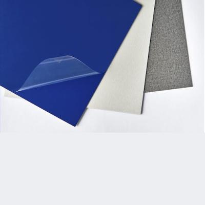 China Custom Pure Material Plastic Film LOGO Transparent Self Adhesive Static Sheet Surface PE Protection Moisture Proof For PVC Profiles for sale