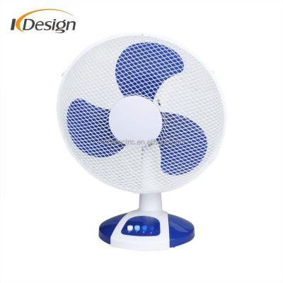 China High Output Portable Desk Fan, 16 Inch, 3 Speeds, Quiet Operation, Oscillating, Desk/Bedside Fan, Ideals for Home and Office, Blue for sale