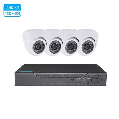 China Original NIGHTVISION factoryAHD 4ch cctv dvr kit set full color night vision camera with white light LED cctv security system for sale