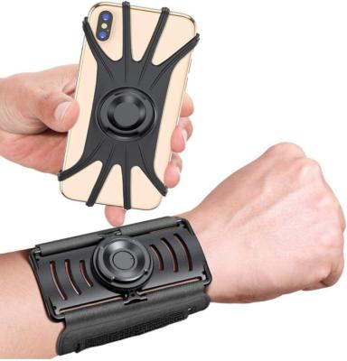 China Adjustable popular universal detachable and rotatable sports wristband phone holder for sale