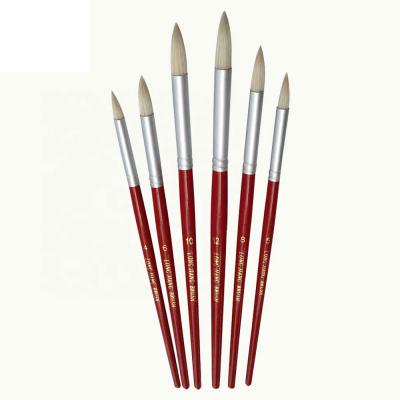 China Bristle Aluminium Ferrule Oil Based Paint Brushes for sale