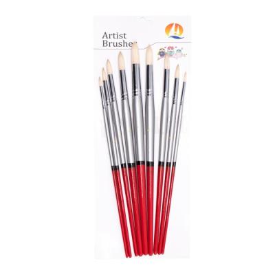 China Tricolor Round Tip Synthetic Bristle Paint Brush for sale