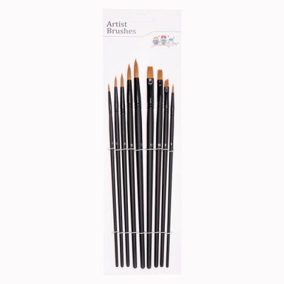 China Matte Black Aluminum Ferrule Artist Oil Paint Brushes for sale