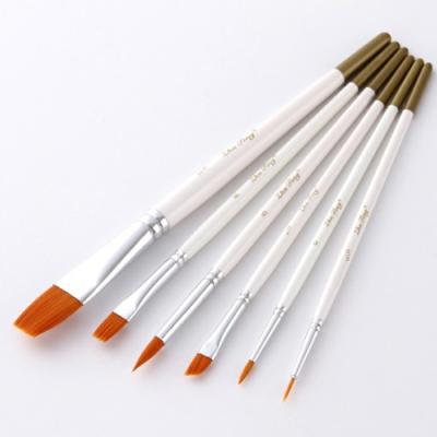 China Nylon Hair Aluminum Ferrule Artist Acrylic Paint Brushes for sale