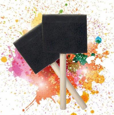 China 2 Inch Polyester Tin Plated Ferrule Round Sponge Paint Brush for sale