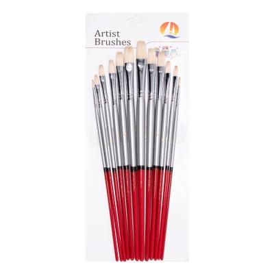 China Flat Tip Bristle 2 Inch Brush For Oil Painting for sale