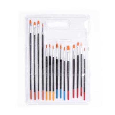 China Mixed Tip Aluminum Ferrule Art Brushes For Acrylic Painting for sale