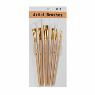 China De houten Kunstenaar Paint Brush Sets van het Handvat Witte Nylon Haar Te koop