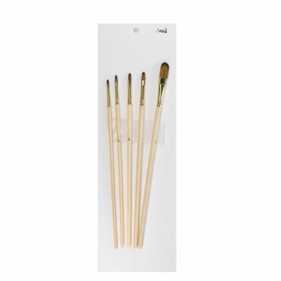 China 205mm Transparante Bruine Nylon dubbele kleurenkunstenaar Paint Brushes Set Te koop