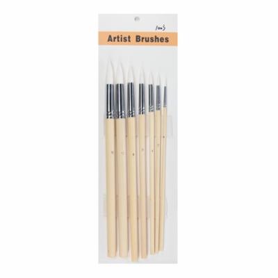 China Nylon Hair Copper Ferrule 200mm Artist Paint Brushes Set for sale