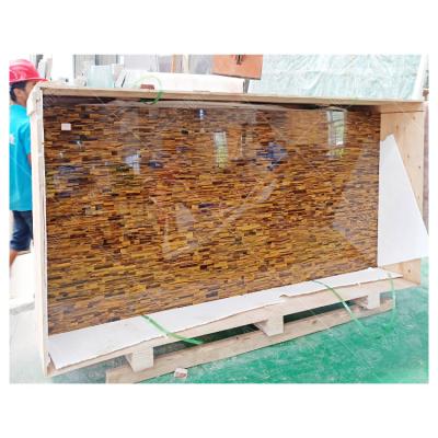 China Tiger Eye Stone Slabs Big Modern Semi Precious Stone Slabs Big for sale