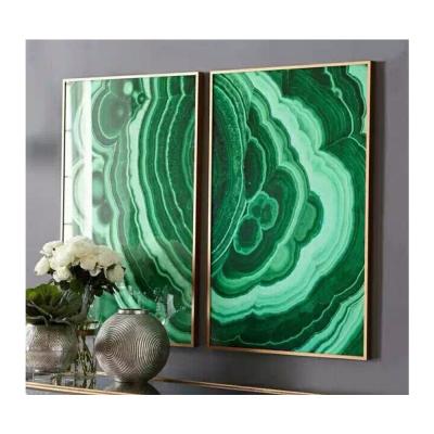 China Table Of Russia 100% Bendable Solid Acrylic Malachite Stone Surface Countertops for sale