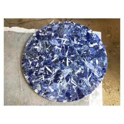 China Blue Semi Precious Stone Europe Sodalite Jasper Slab Countertops Table Top for sale