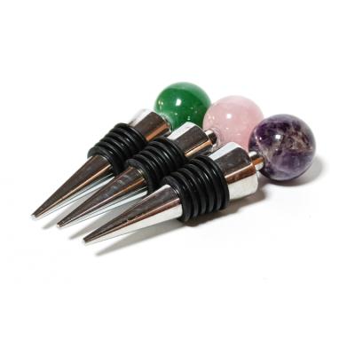 China China Gemstone Decoration Stopper Wine Bottle Stopper Wine Accessories for sale