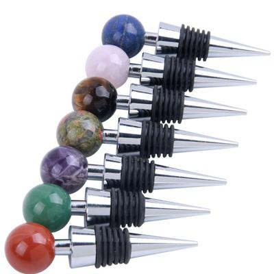 China Wholesale Gemstone Crystal Wine Stopper Decoration Seal Bottle Stopper From China for sale