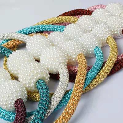 China Eco-friendly Wholesale Price Amazon Hot Selling Magnetic Window Curtain Accessories Beads Tiebacks Metal for sale