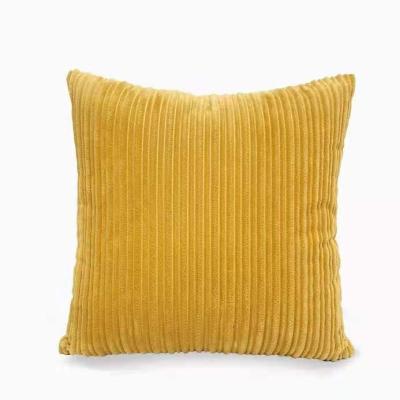 China Anti Dust Mite Stripes Soft Touching Velvet Cushion Cover For Home , Cafe for sale