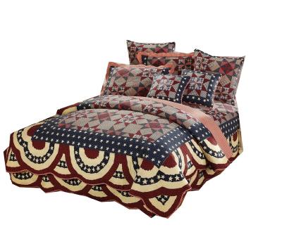 China Anti-Pull 3 Pcs Cotton Comforters Bedding Sets Patchwork Quilt for sale