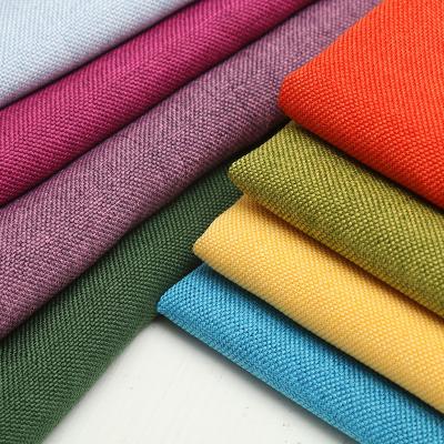 China Solid Color Breathable Faux Polyester Canvas Modern Upholstery Fabrics Sofa Chairs for sale