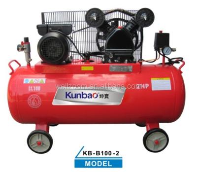 China Lubricated Electric Air Compressor 100liter Tank Lubricated Air Compressors for sale