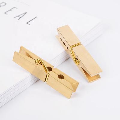 China Swallow-tailed High Quality Europe Photo Clip Handmade Brass Paper Note European Institute Of Statistics Style Clipper Fancy Europe Clipper Pure Metal File Clip Office for sale