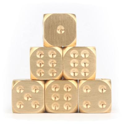 China Return To The Ancients Return To The Ancients Gold Color 6 Sided Solid Copper Table Game Accessories Poker Puzzle D13mm Tiny Casino Playing Dies Bulk Metal Wholesale Dice for sale