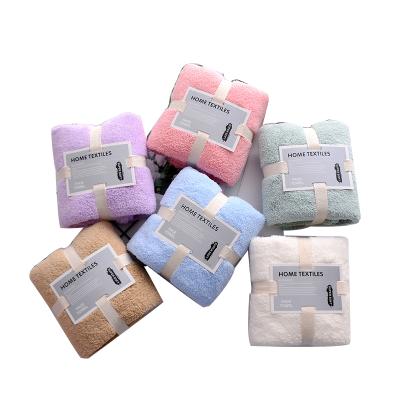 China Hot Selling Plush Towel High Density Coral Towel Viable Coral High Density Coral Fleece Velvet Hand Towel for sale