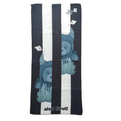 China Sustainable China Manufacture Custom Logo Microfiber Cartoon Marathon Towel for sale