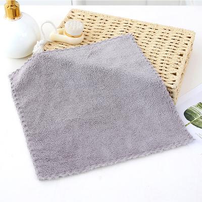 China New Wholesale QUICK DRY Coral Bear Head Velvet Towel Kitchen Bathroom Hanging Kitchen Towel for sale