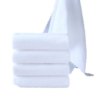 China Soft Water Absorption Gift Hotel Microfiber Disposable Super Disposable Washcloth Embossed Towel Small 34*75cm for sale