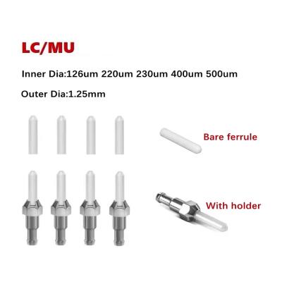 China 200um 300um 400um 600 um FC Zirconia Ceramic Ferrule  Optical Fiber Devices for Connector Customization for sale