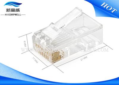 China El oro plateó el cable neto de Ethernet, cable LAN de la red de Ethernet del conector de CAT5 8p8c Rj45 en venta