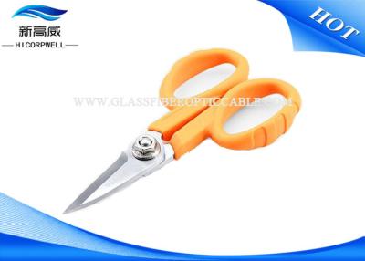 China 140mm Length Kevlar Cutting Scissors , RoHS PVC Handle Fiber Cable Cutter for sale